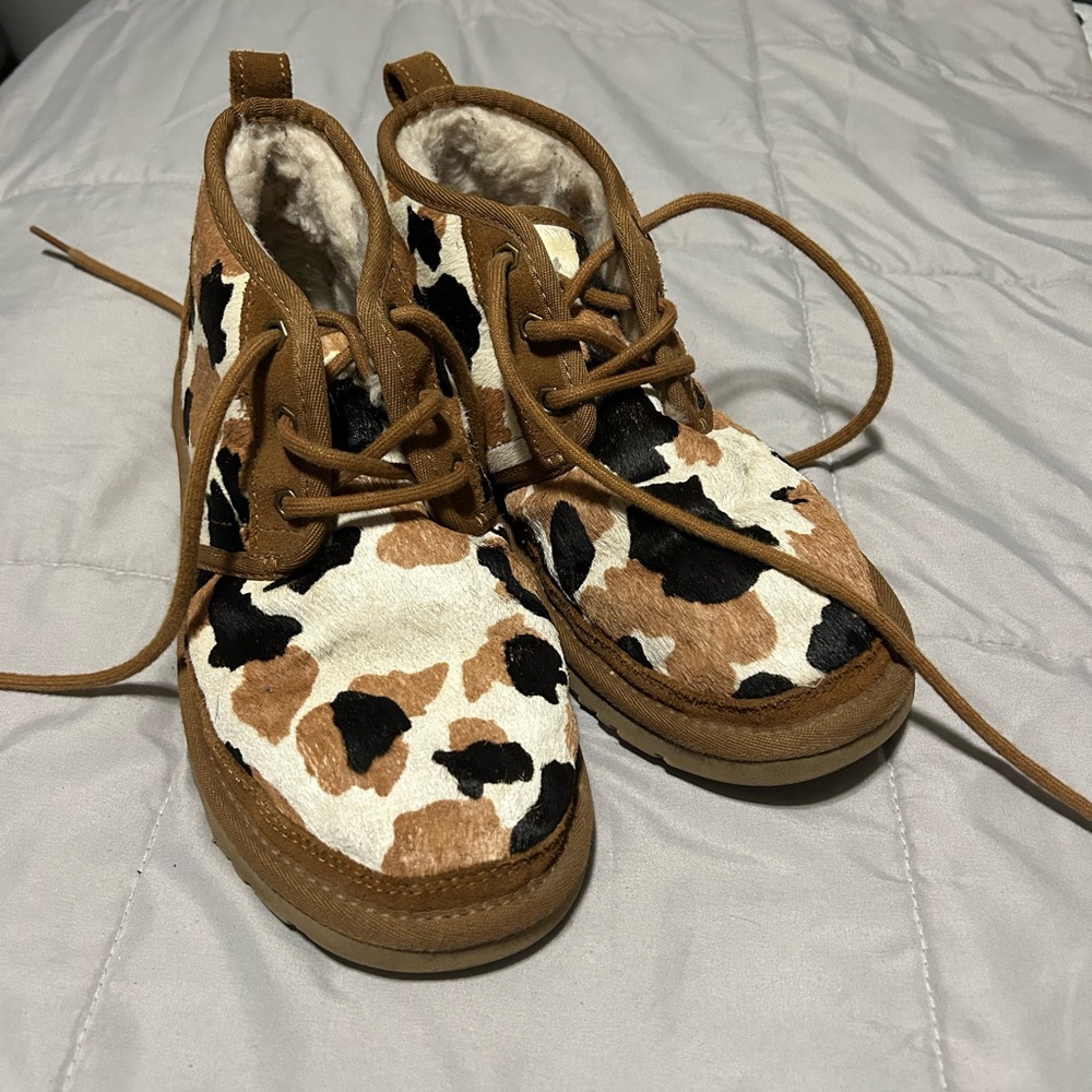UGG Brown and Black Boots with Western-Inspired Design